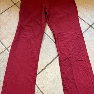 McPanthon Men’s Size 36 Red Straight-Leg Pants